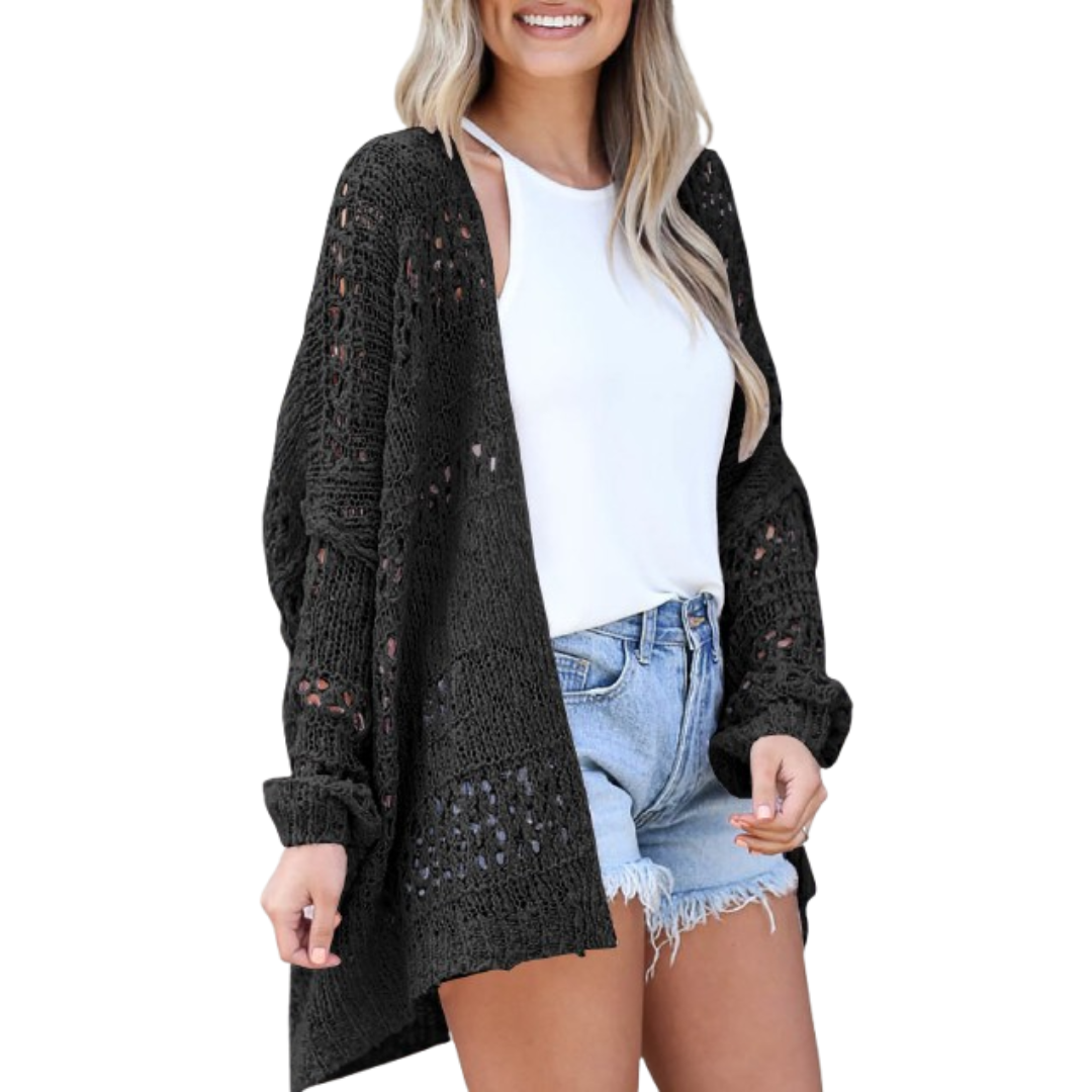 NAOMI | Open-knit oversized cardigan