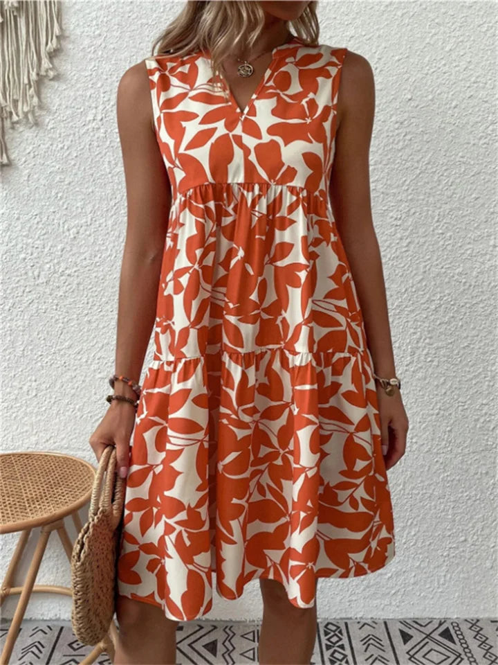 BEVERLY | Soft-drape floral dress for warm occasions