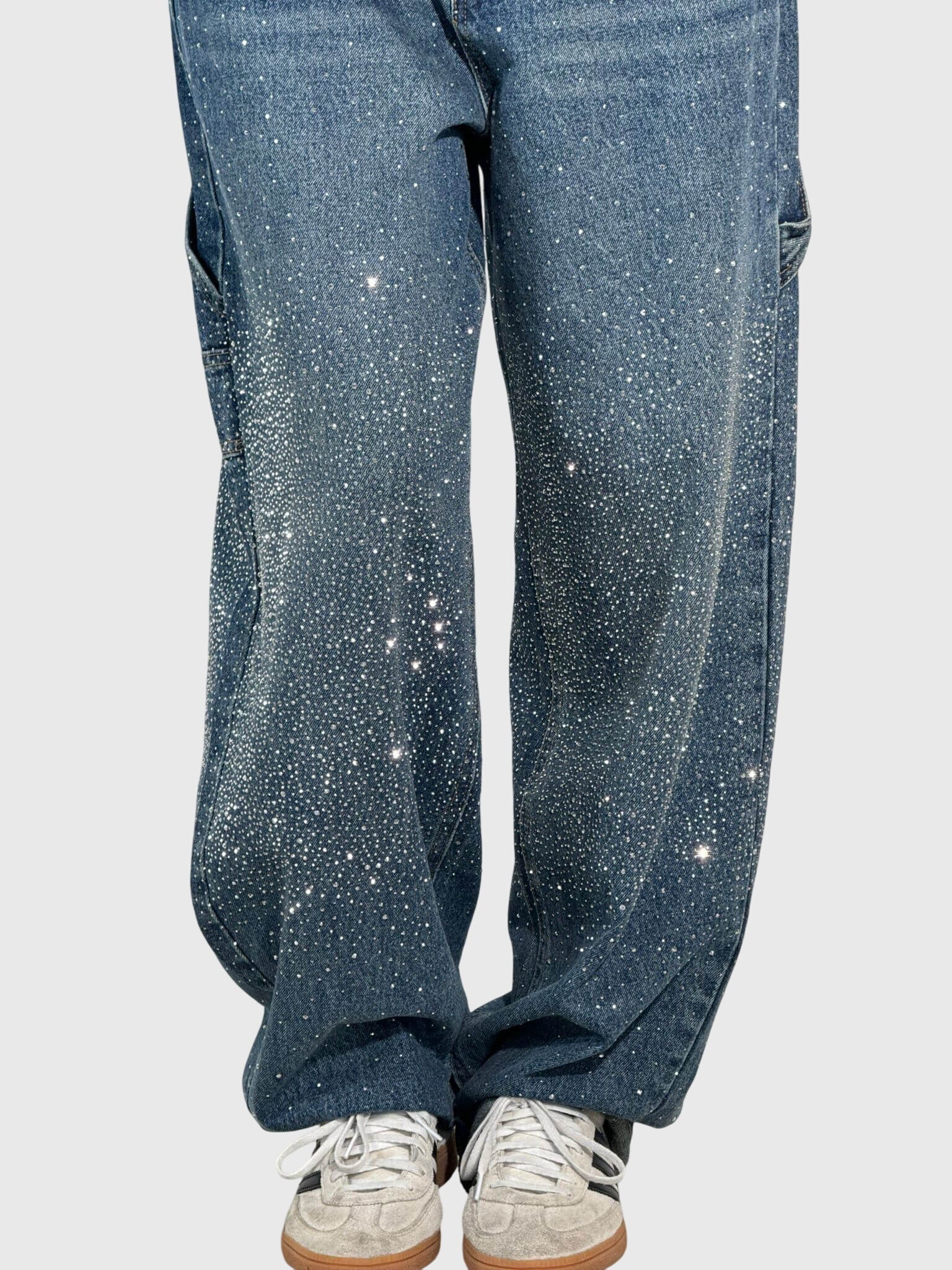 STELLA | Diamond-embellished wide-leg pants