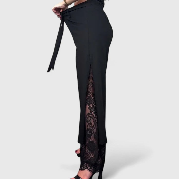 MADONNA | Relaxed wide-leg pants with lace detail