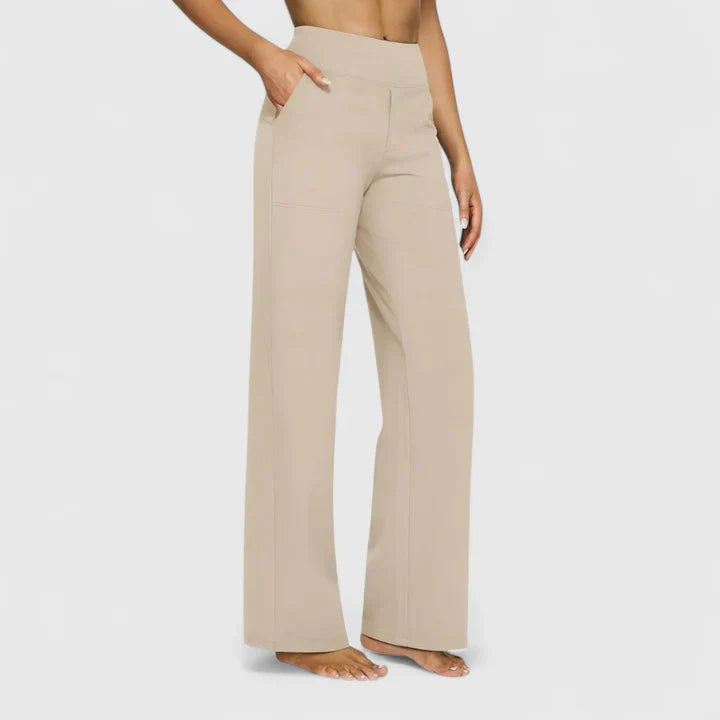 AME | Relaxed straight-leg pants with elastic waist