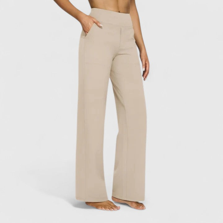 HILARY | Straight-leg pants with wide waistband