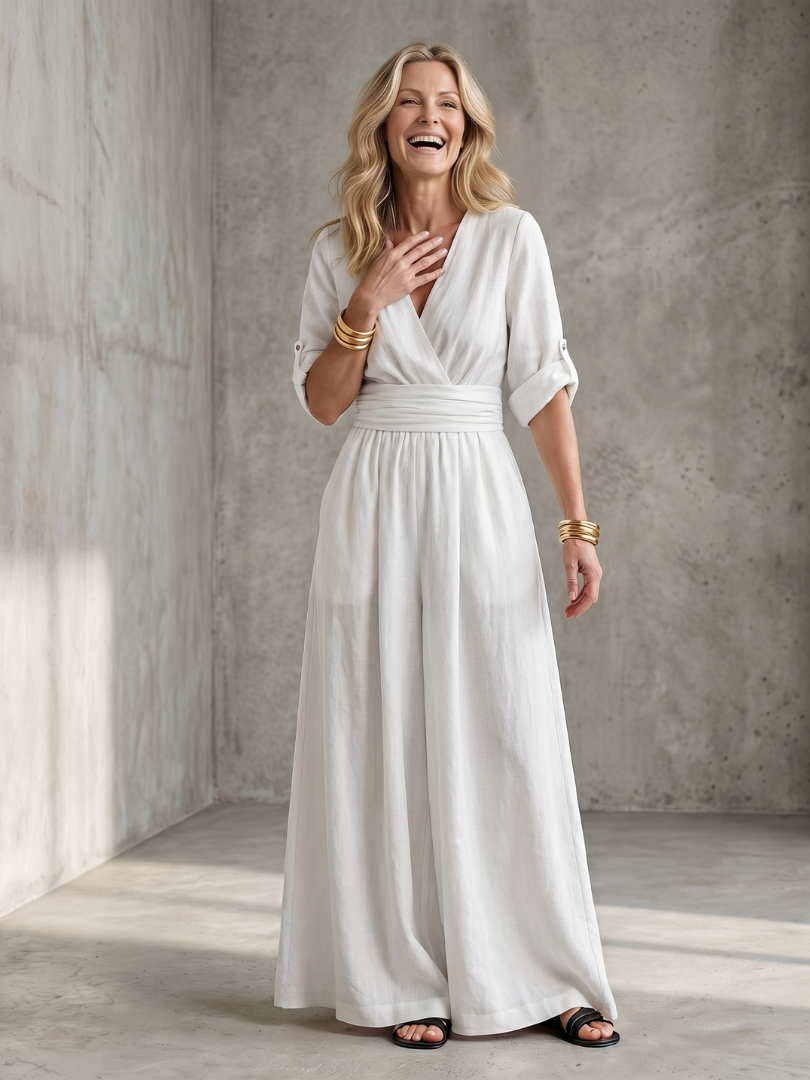 WANDA | Jumpsuit with wide-leg pants