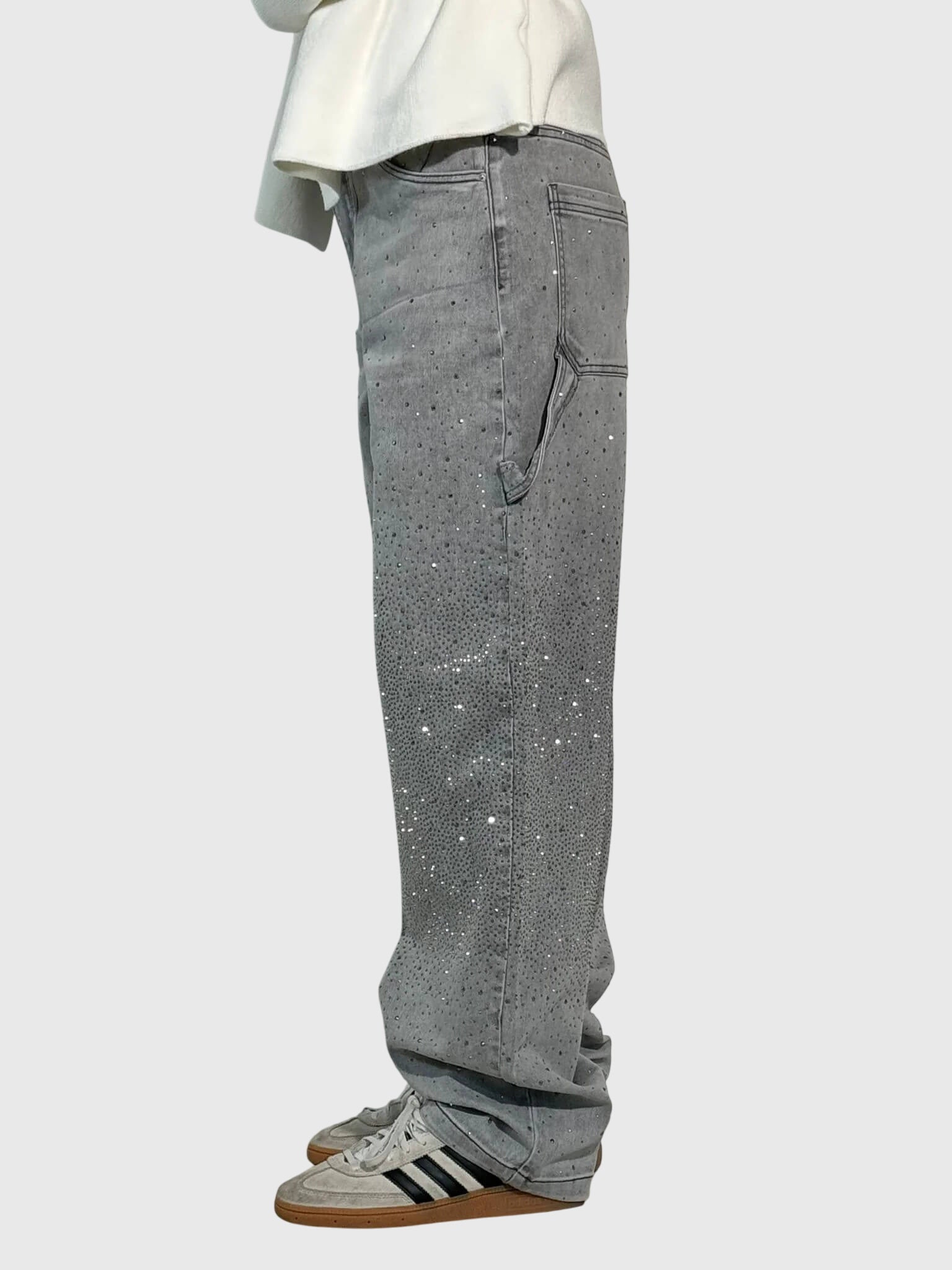 STELLA | Diamond-embellished wide-leg pants