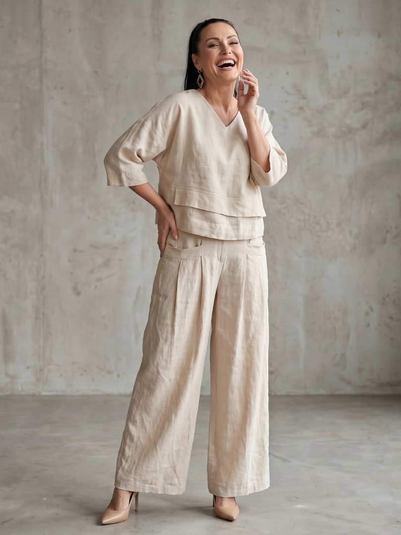 RIVER | Set with wide-leg pants