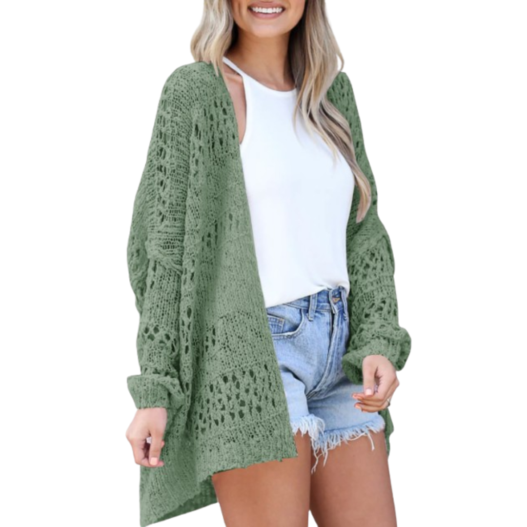 NAOMI | Open-knit oversized cardigan