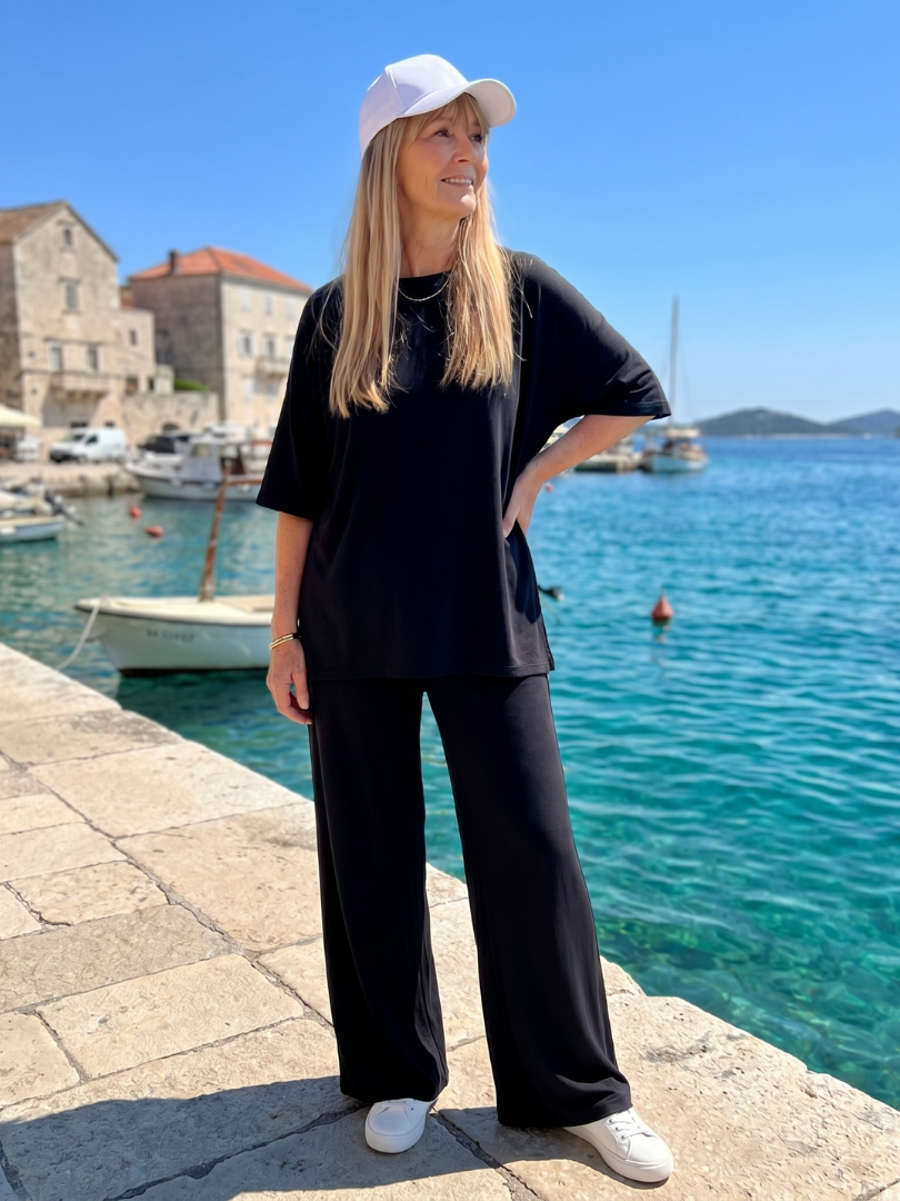 RAMSE | Set with wide-leg pants
