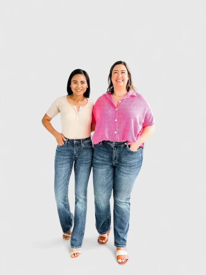 ERYZANDRA | Polished bootcut pants with smoothing waistband