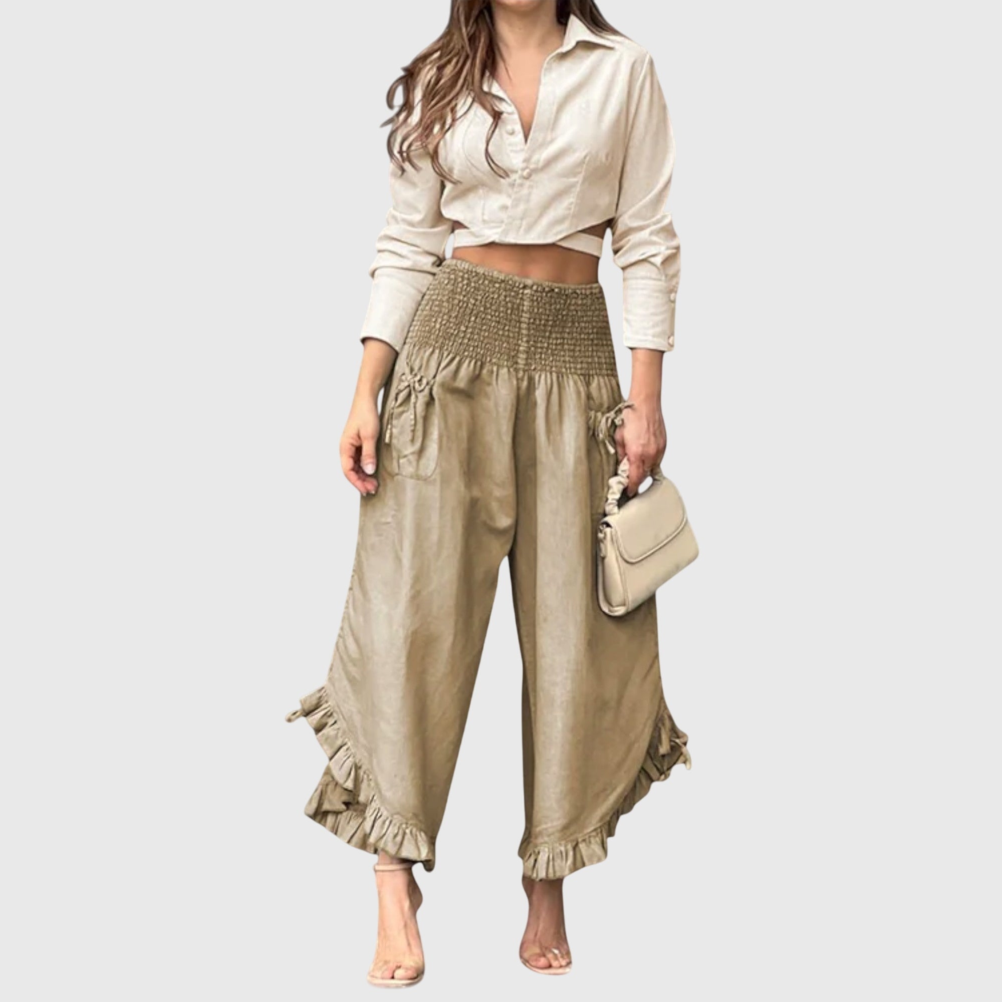JAYA | Pleated pants in soft breathable fabric