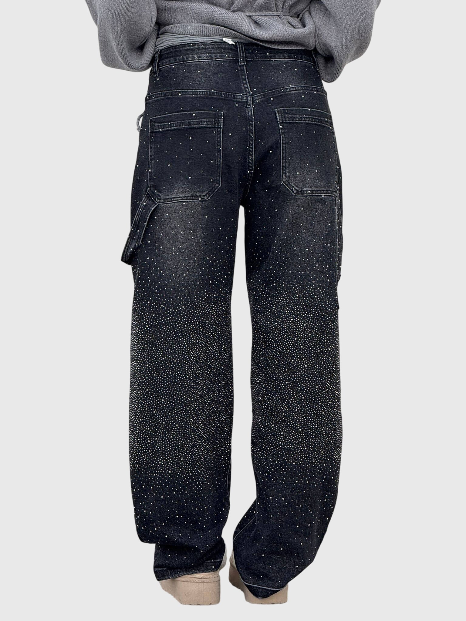 STELLA | Diamond-embellished wide-leg pants