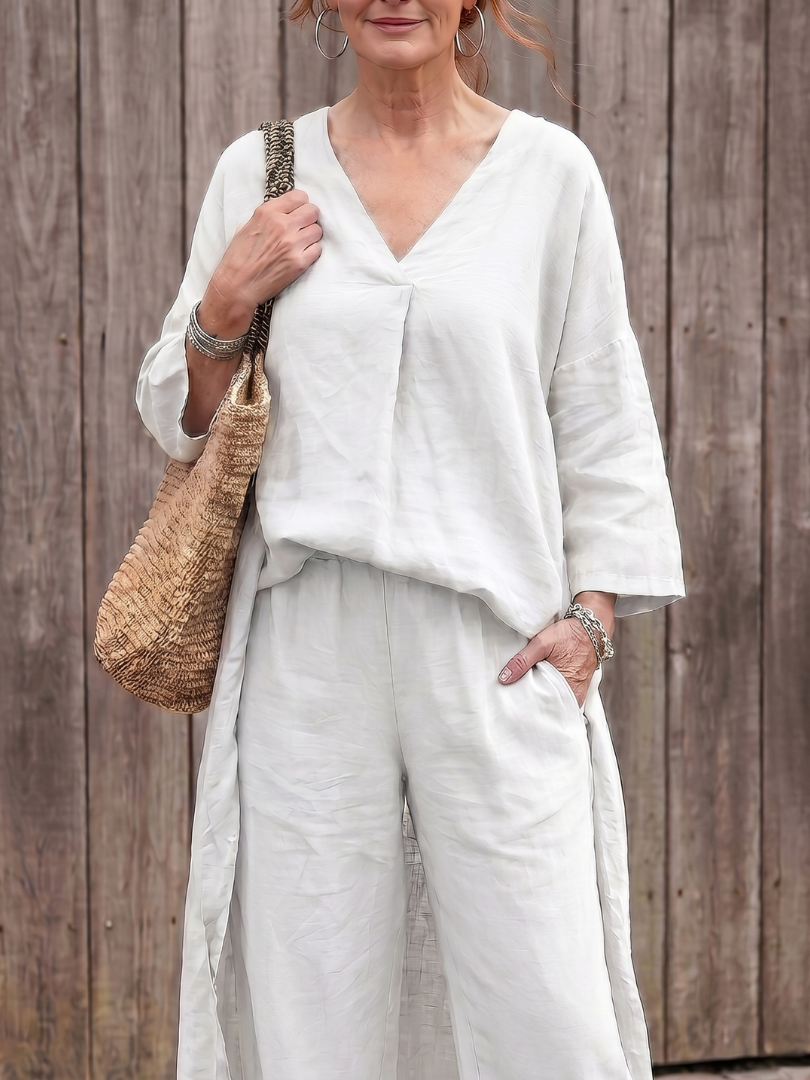 ONYX | Relaxed tunic set with wide-leg pants