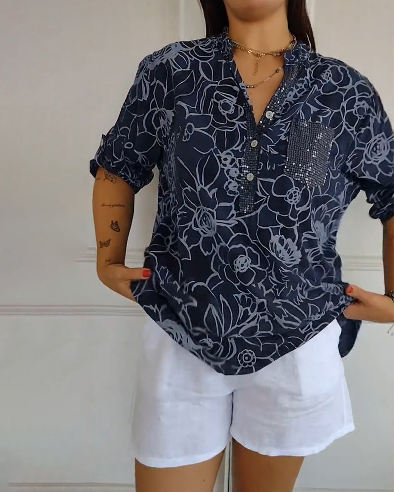 ROWELLA | Relaxed blouse with floral print