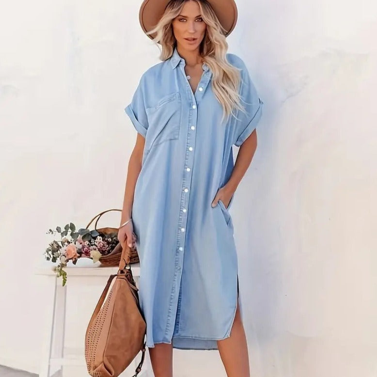 SAVANNAH | Shirt dress with side pockets