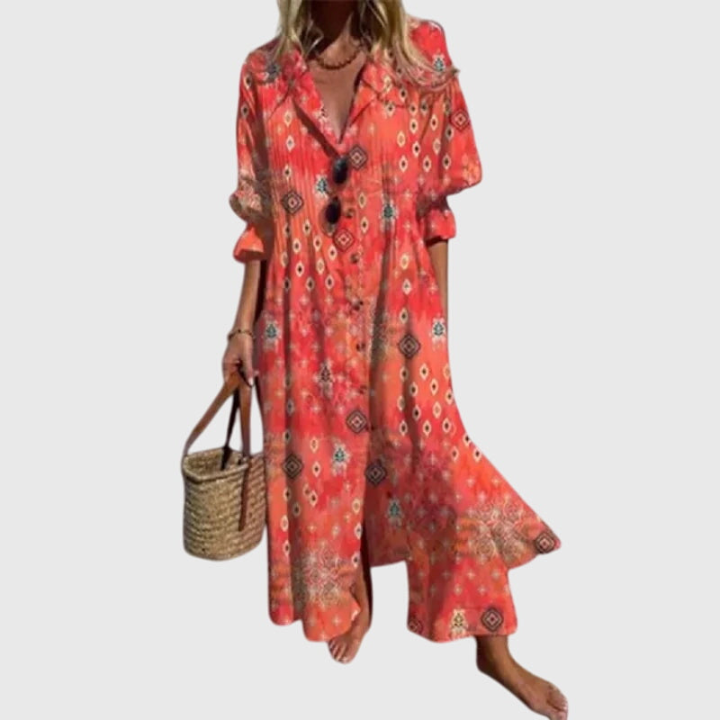 ZARIAH | Flowy bohemian dress with relaxed silhouette