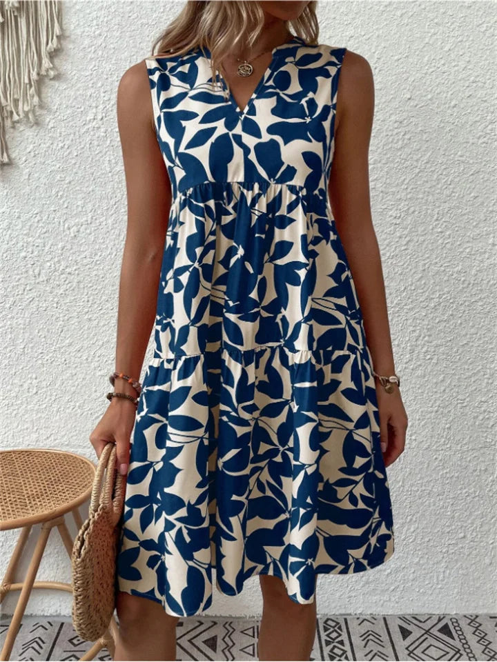 BEVERLY | Soft-drape floral dress for warm occasions