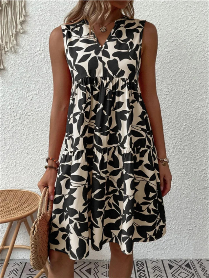 BEVERLY | Soft-drape floral dress for warm occasions