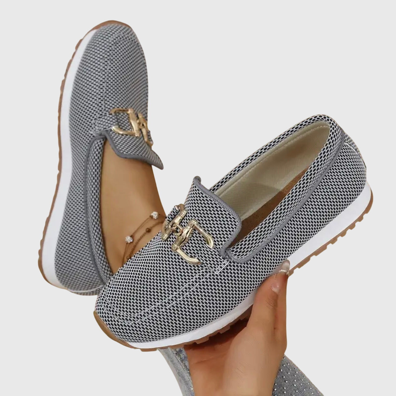 SUSIE | Loafers with smooth structured finish
