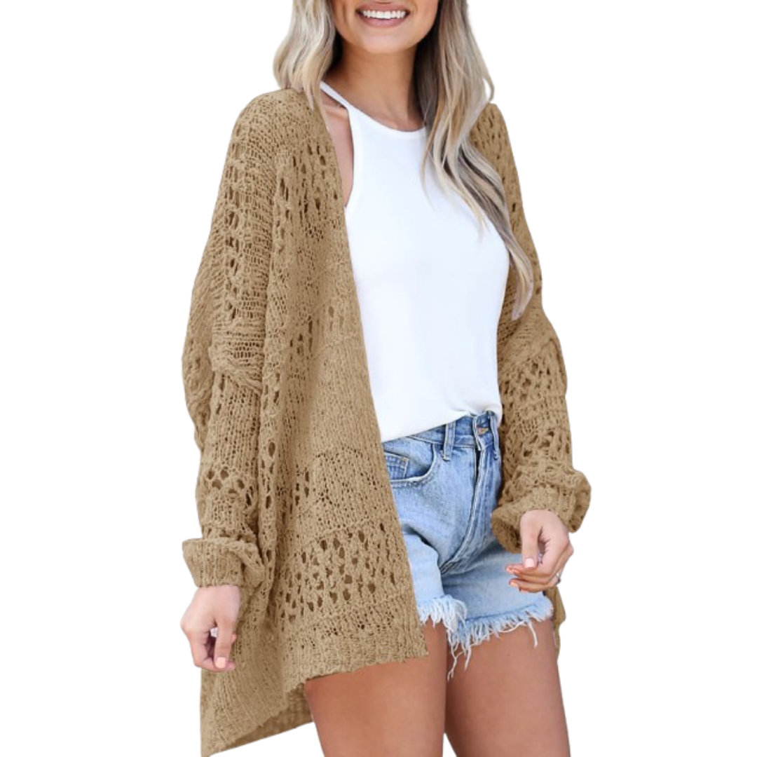 NAOMI | Open-knit oversized cardigan