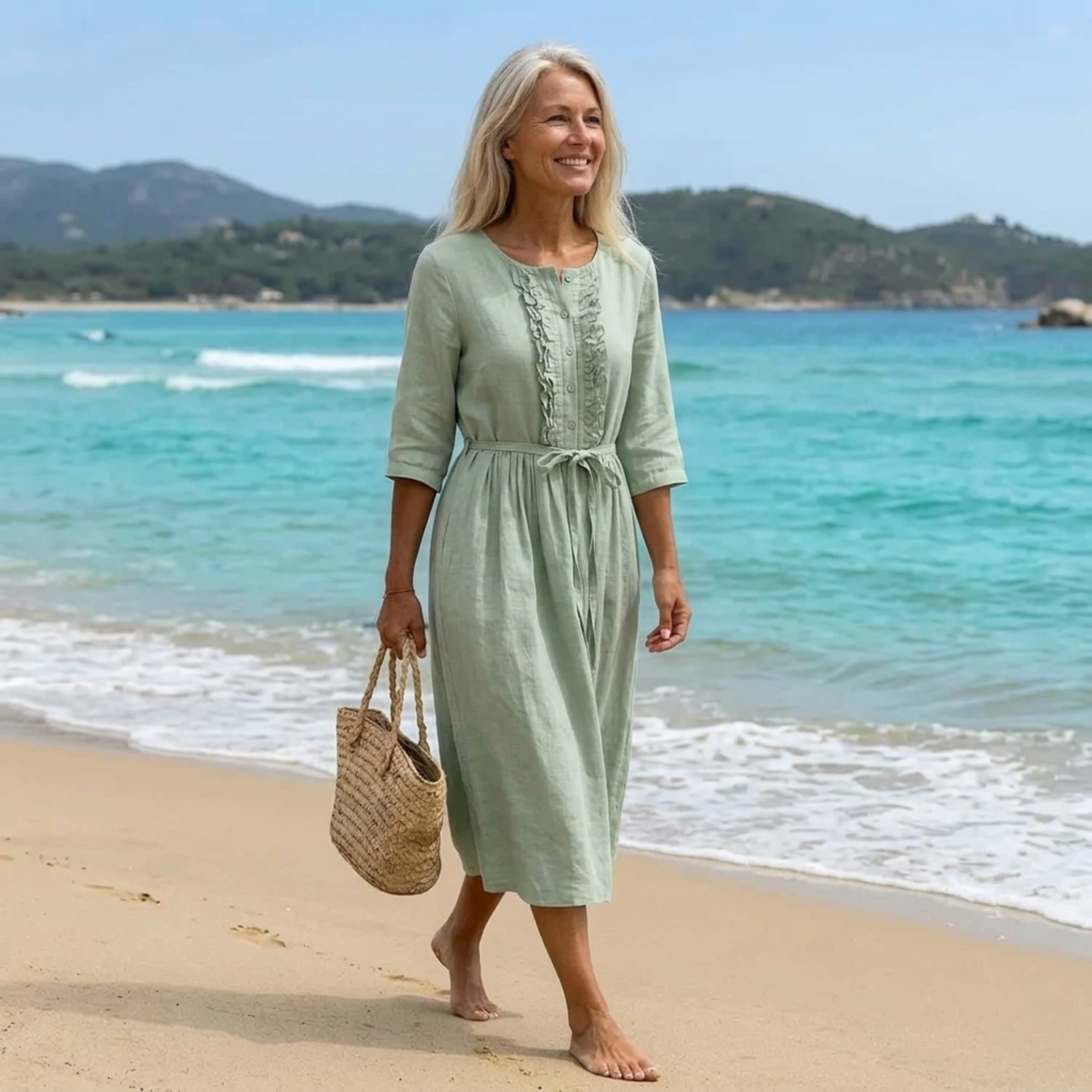 NADÈGE | Sleeveless maxi dress with flowing silhouette
