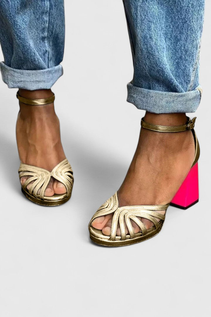 NOELYRAH | Open-toe heels with ankle strap