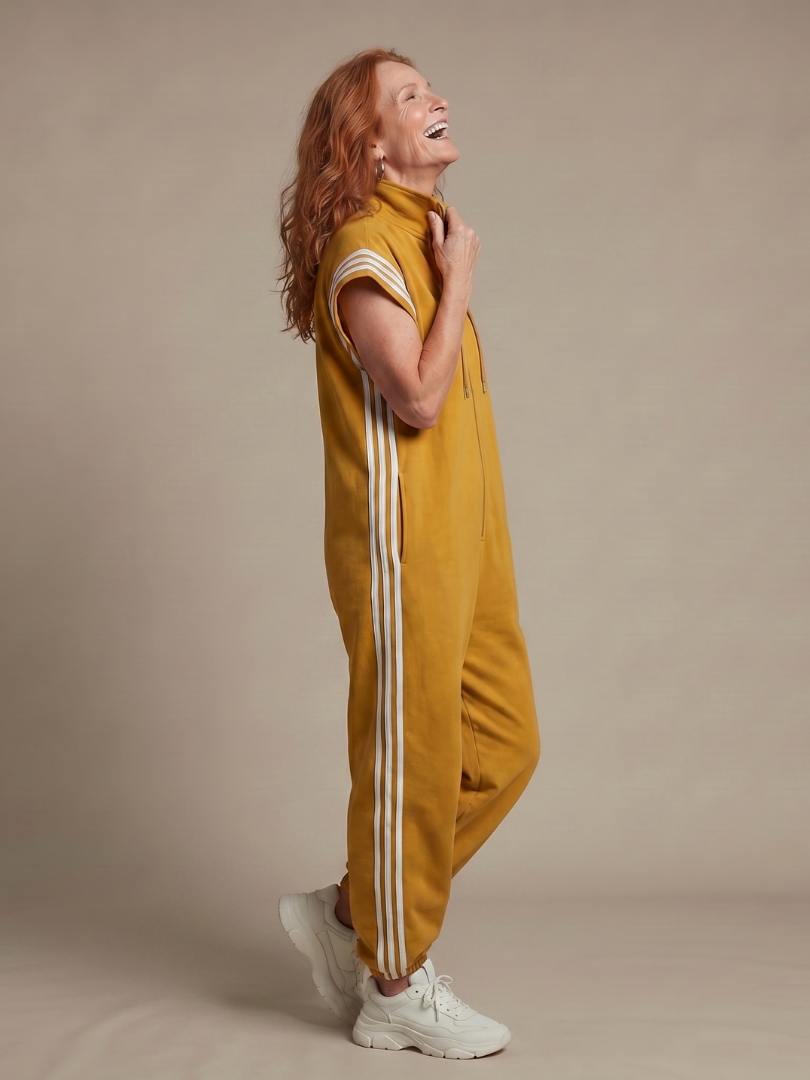 LARK | Jumpsuit with side stripe panels