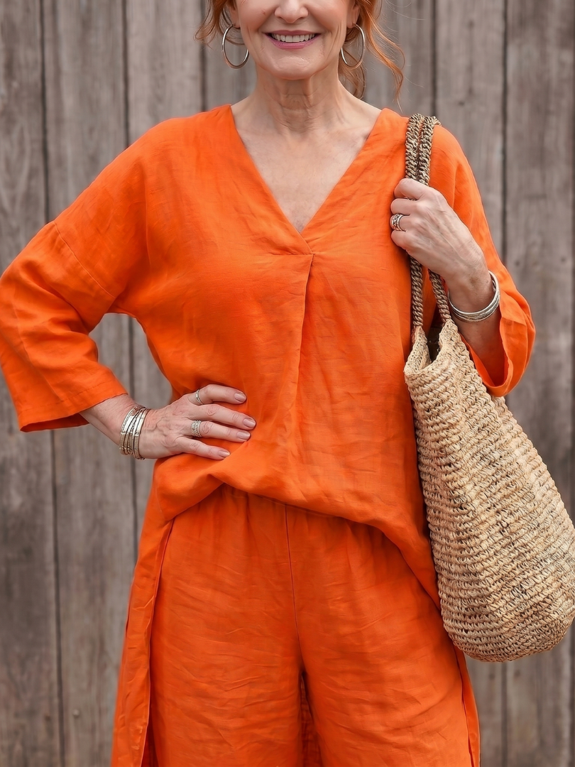 ONYX | Relaxed tunic set with wide-leg pants