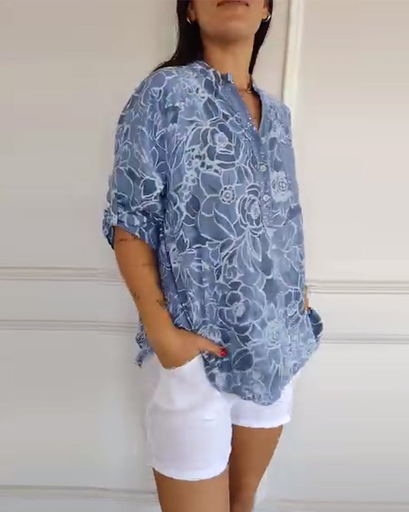 ROWELLA | Relaxed blouse with floral print