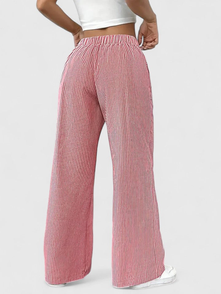 TATIENNE | Relaxed wide-leg pants with drawstring waist