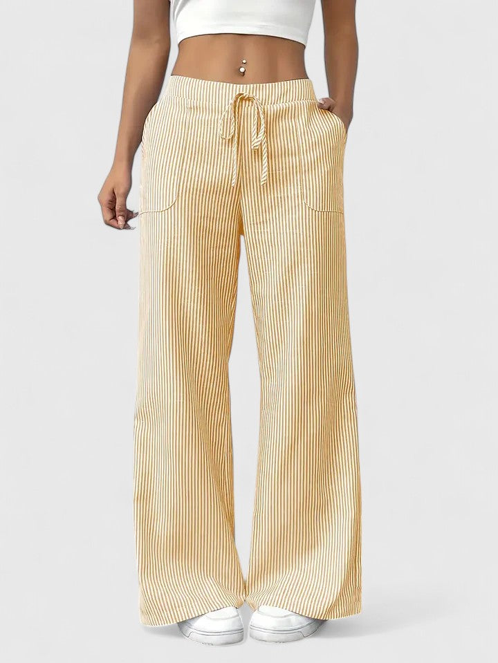 TATIENNE | Relaxed wide-leg pants with drawstring waist