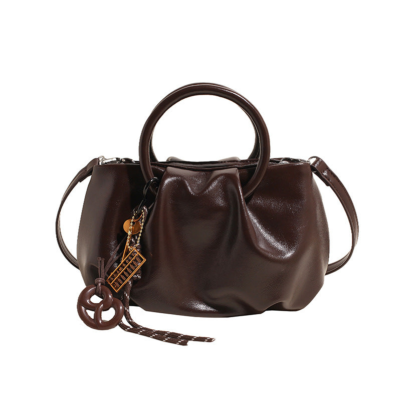ALICE | Pleated shoulder bag with magnetic closure