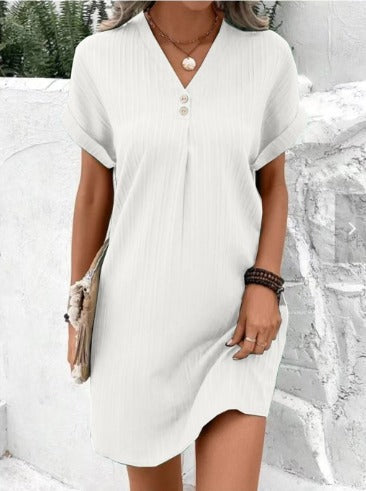 LISA | Breezy V-neck dress with layered skirt