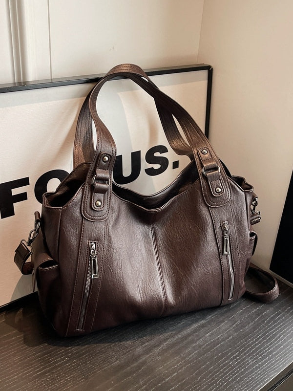 BAGNOLE | Studded tote bag with zip closure