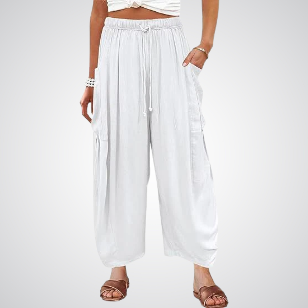 ELENA | Wide-leg pants with elastic waist