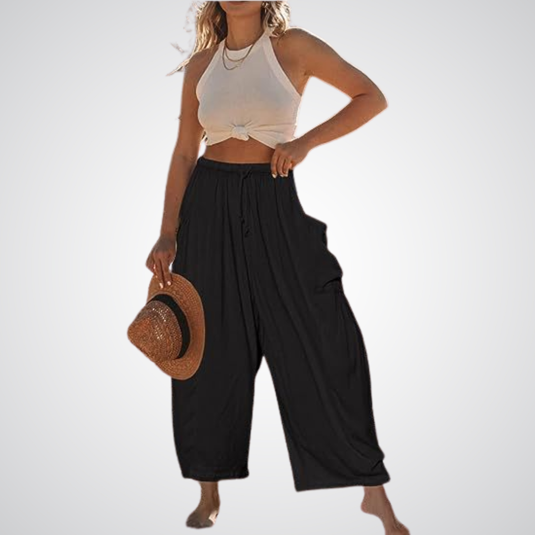 ELENA | Wide-leg pants with elastic waist