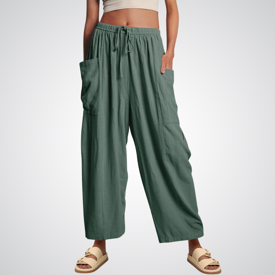 ELENA | Wide-leg pants with elastic waist