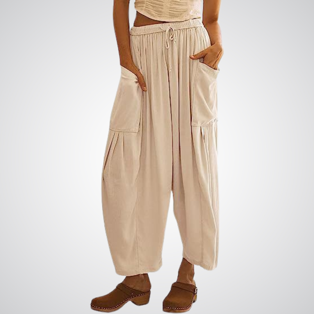 ELENA | Wide-leg pants with elastic waist