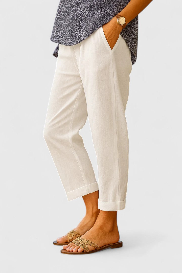 MARIVELA | Straight-leg pants with hidden pockets