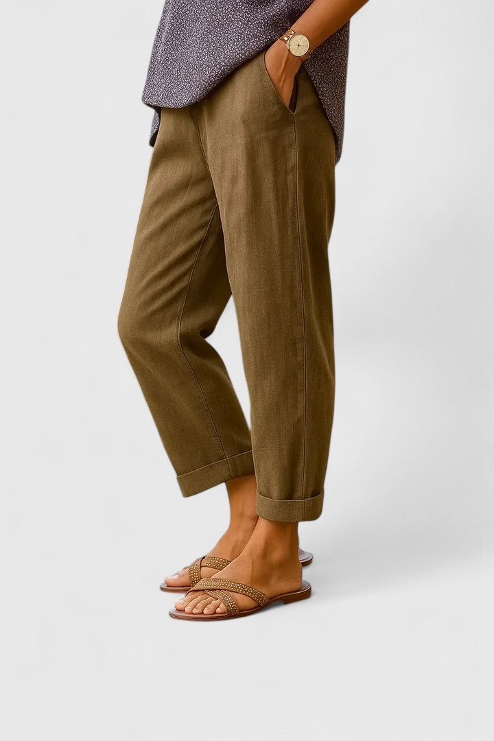 BELLE | Relaxed straight-leg pants with side pockets