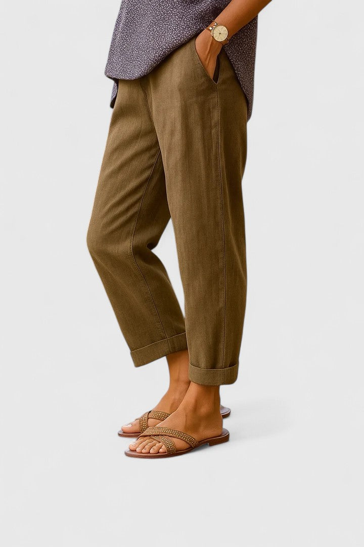 MARIVELA | Straight-leg pants with hidden pockets