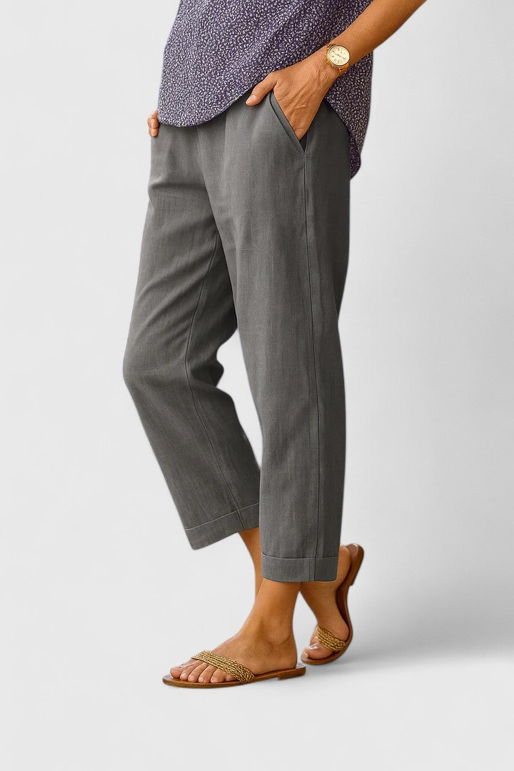 MARIVELA | Straight-leg pants with hidden pockets