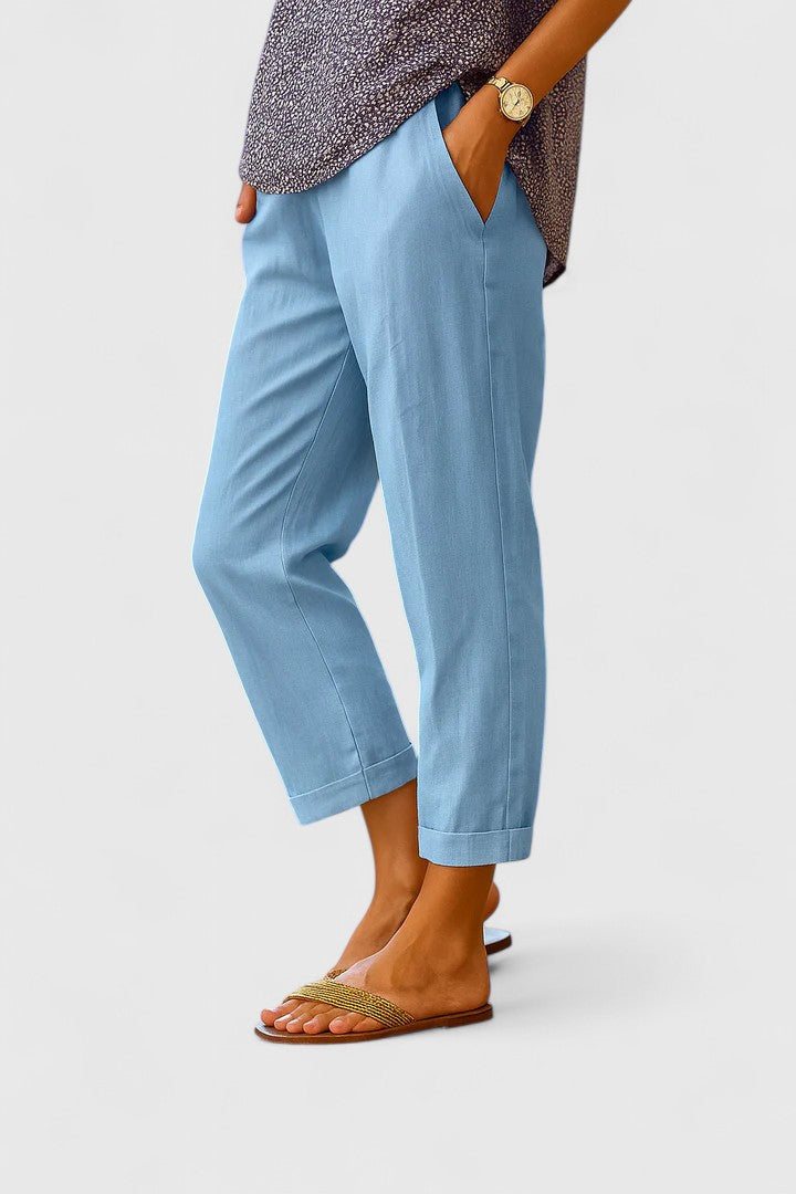 MARIVELA | Straight-leg pants with hidden pockets