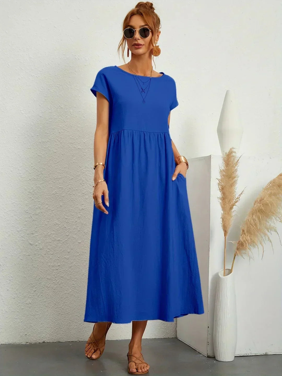 URSINA | Fluid midi dress with relaxed silhouette