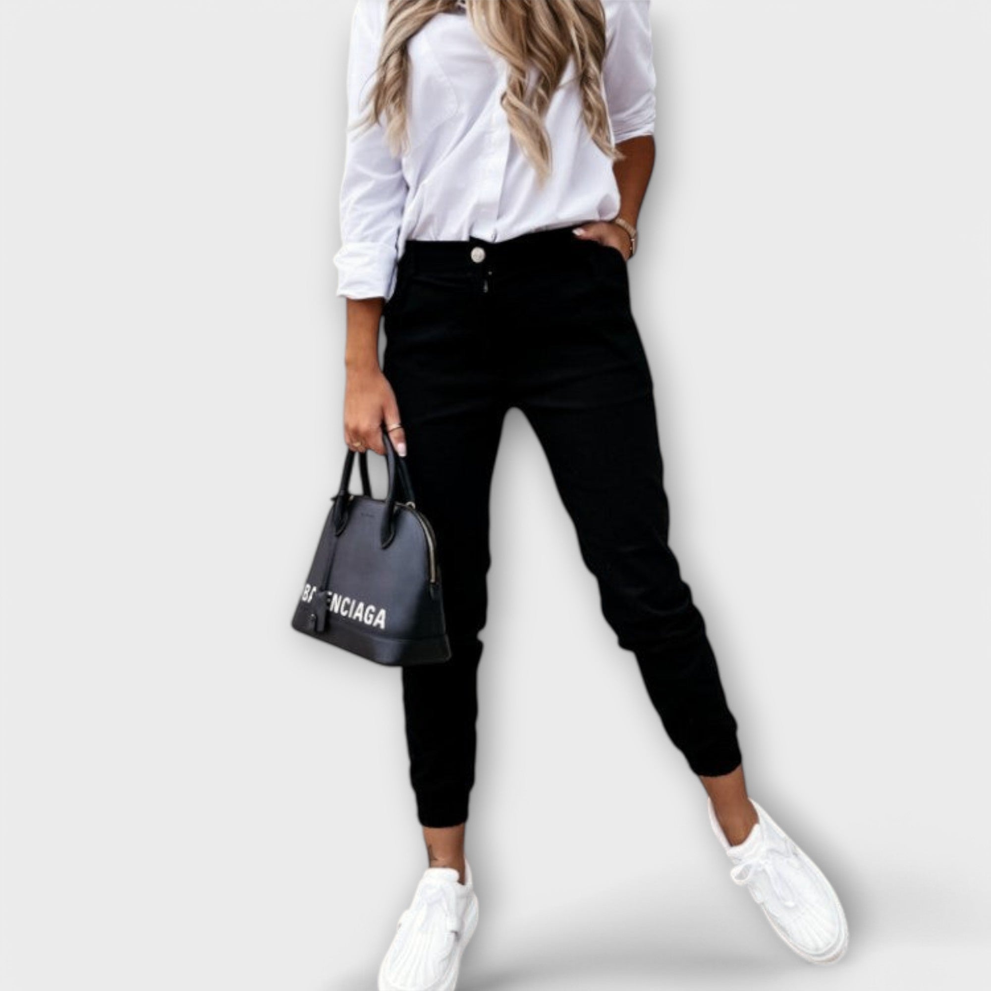MELANIA | Stretch pants with soft-touch fabric