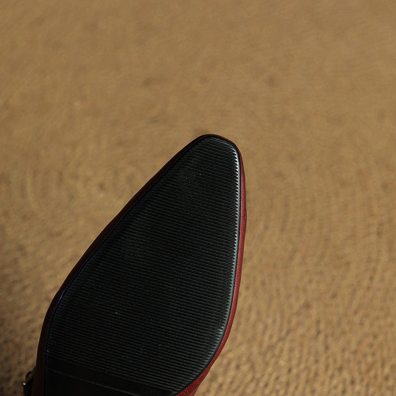 HARPER | Pointed-toe mules with buckle strap