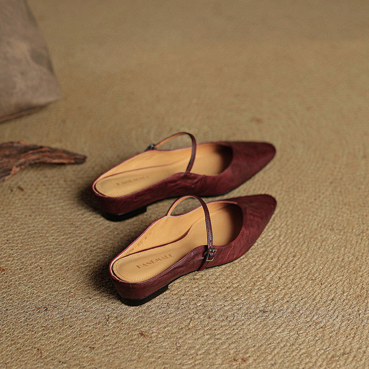 HARPER | Pointed-toe mules with buckle strap