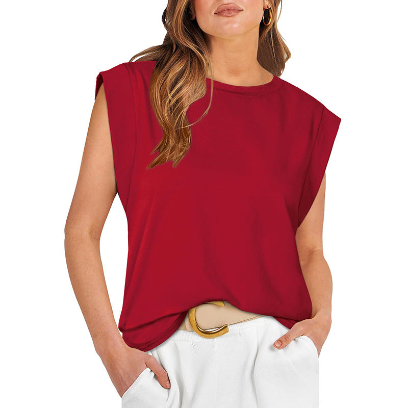 AUBREY | Breezy cap-sleeve top with scoop neck