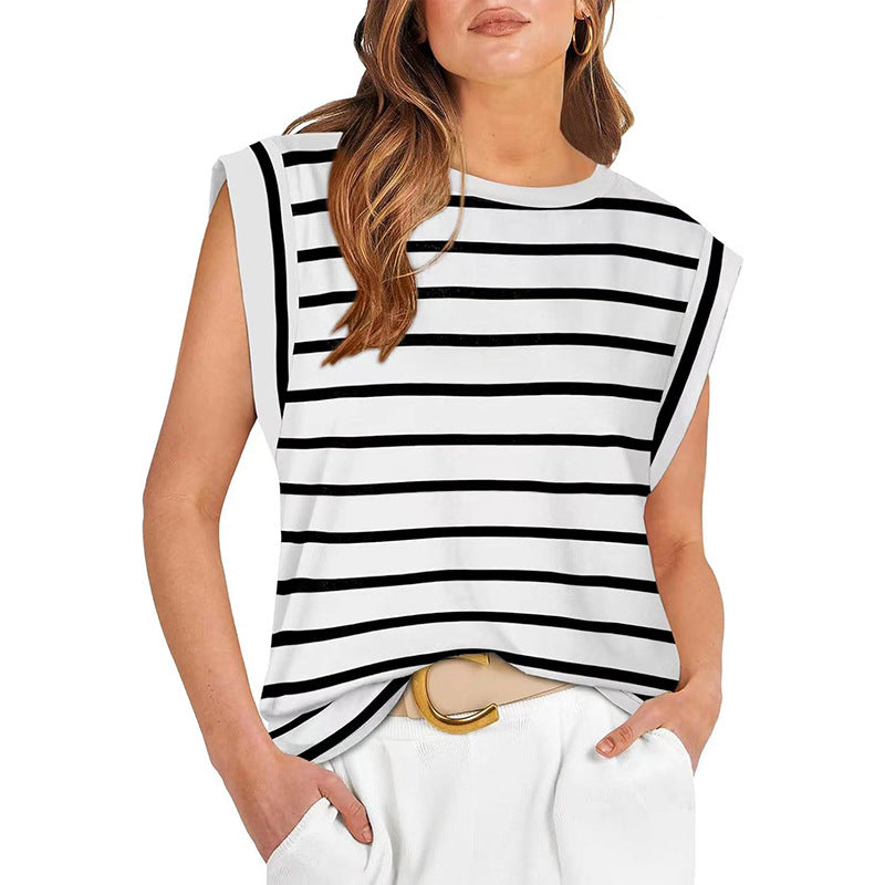 AUBREY | Breezy cap-sleeve top with scoop neck