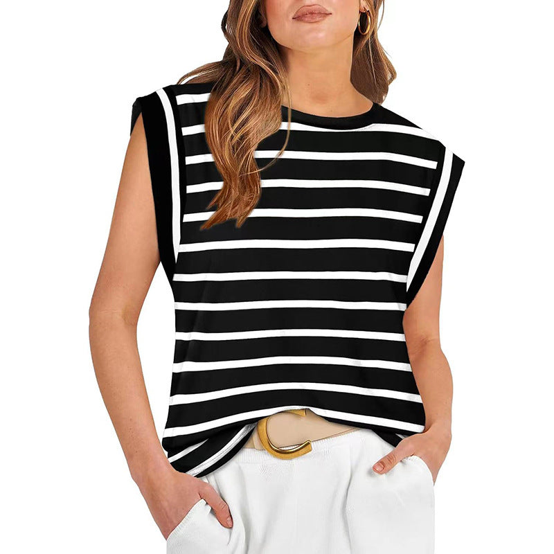 AUBREY | Breezy cap-sleeve top with scoop neck