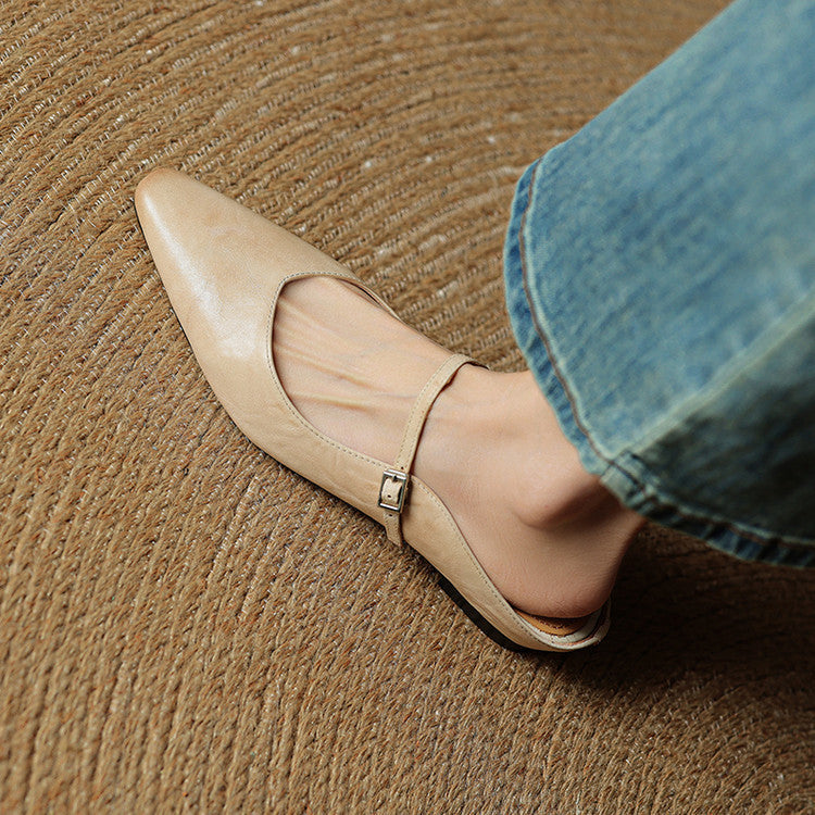 HARPER | Pointed-toe mules with buckle strap