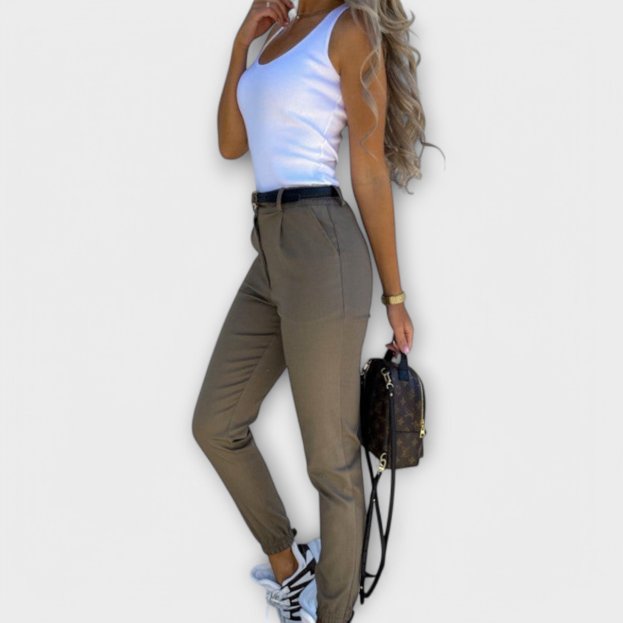 MELANIA | Stretch pants with soft-touch fabric